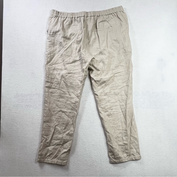 IXIMO Womens Pants Barrel Leg Linen XXL Lagenlook Coastal Beach Cream Athleisure - Picture 3 of 14